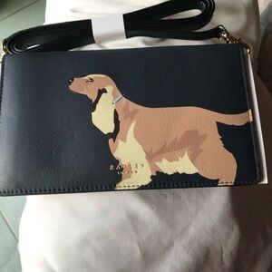 RADLEY LONDON Navy and Tan Dog Crossbody Bag